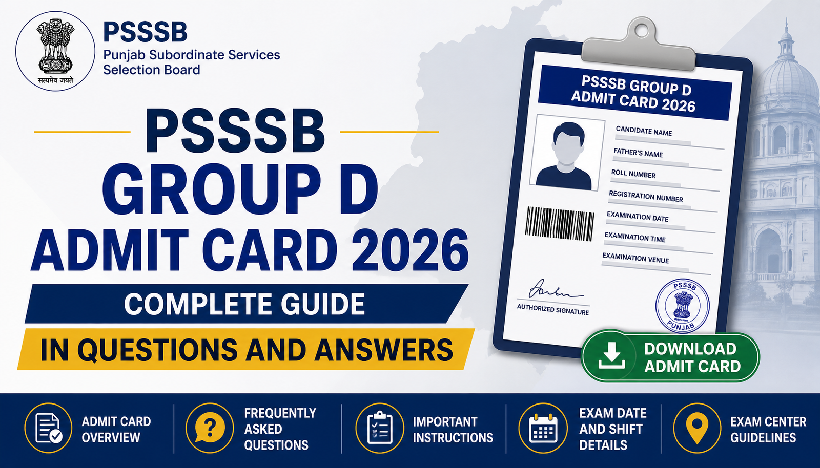 Psssb Group D Admit Card 2026: Complete Guide in Questions and Answers